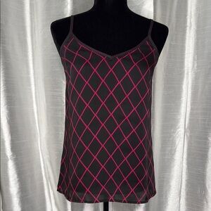 Express Women’s Small Spaghetti Strap V Neck Blouse Pleated Upper Back